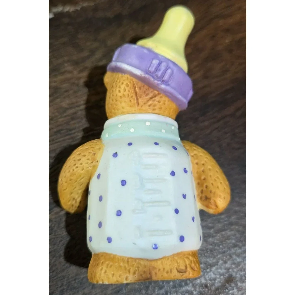 Lucy & Me White Baby Bottle Bear - Lucy Rigg - 1993 - Enesco